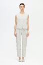 IKIKIZ- STRIPED TEXTURED WAISTCOAT