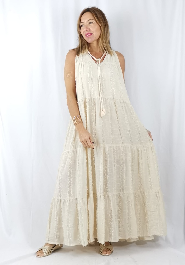 ZOE-JHANA-POMPOM MAXI DRESS