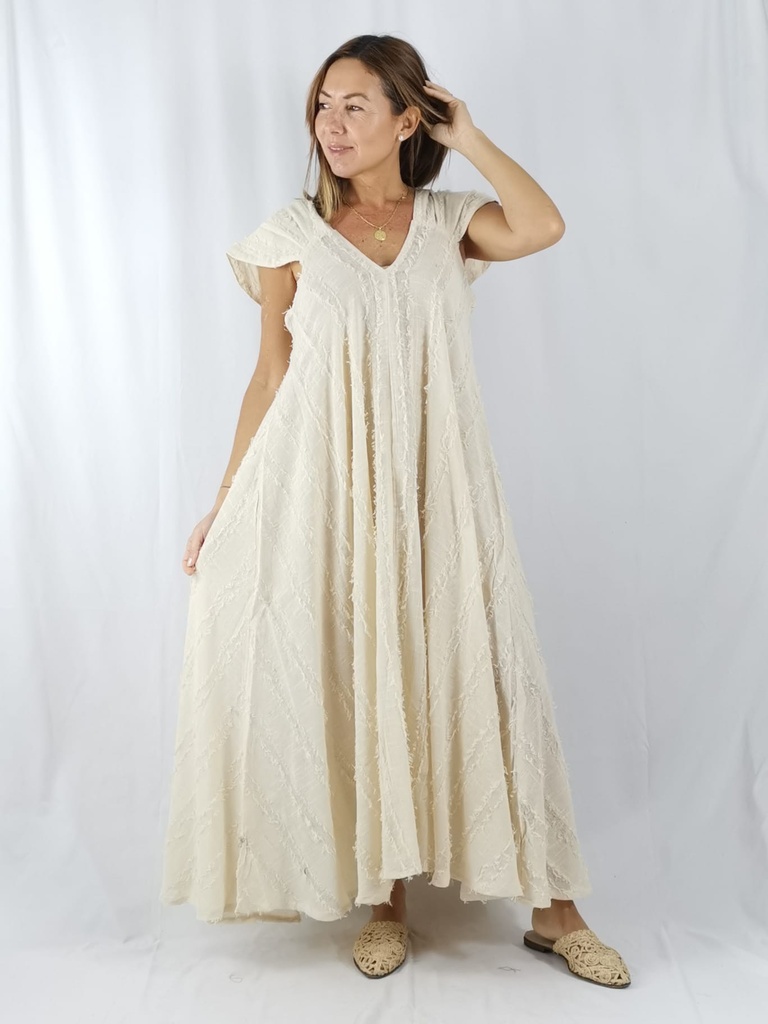 ZOE-JHANA-V NECK MAXI DRESS