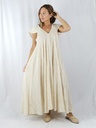 ZOE-JHANA-V NECK MAXI DRESS