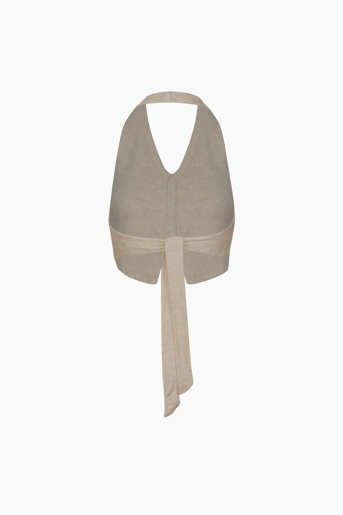 TU-LINEN NATURAL WAISTCOAT