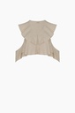 TU-NATURAL LINEN FRILLED BLOUSE