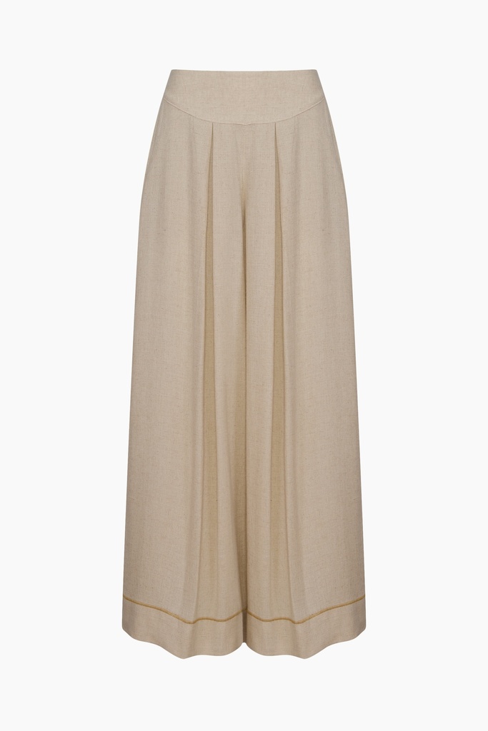 TU-NATURAL LINEN PALAZZO PANTS