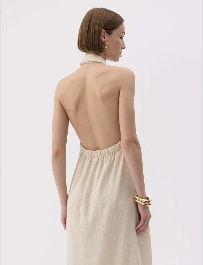 TU-NATURAL LINEN SHIRT DRESS