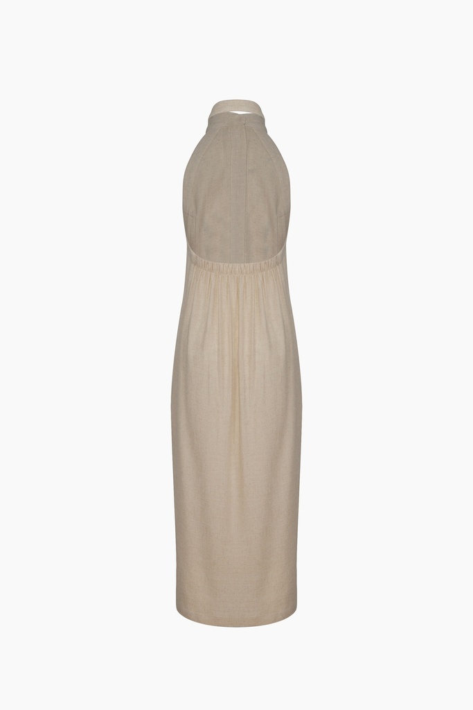 TU-NATURAL LINEN SHIRT DRESS