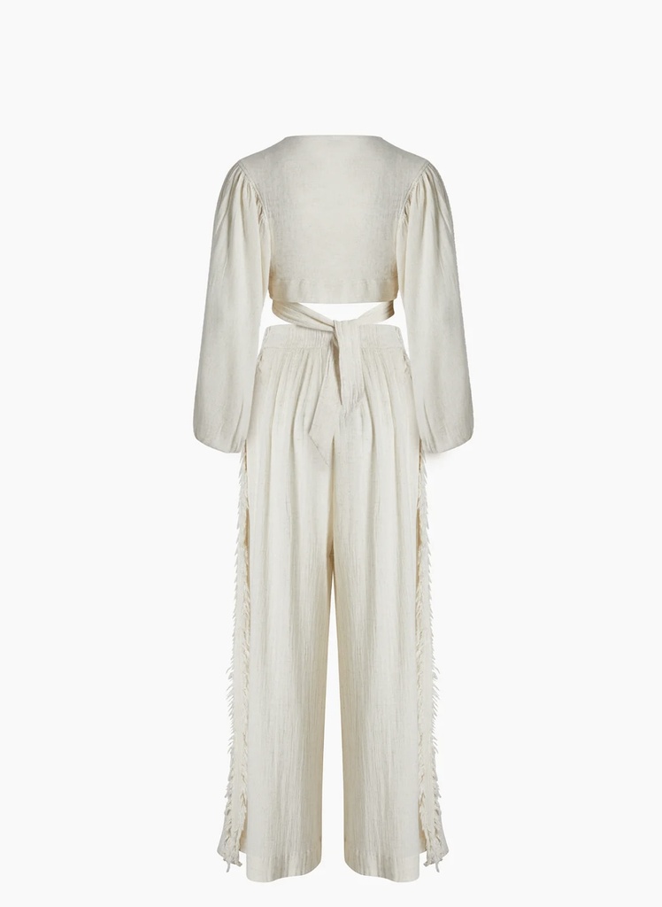 TU-CRINKLE LINEN PANTS SET