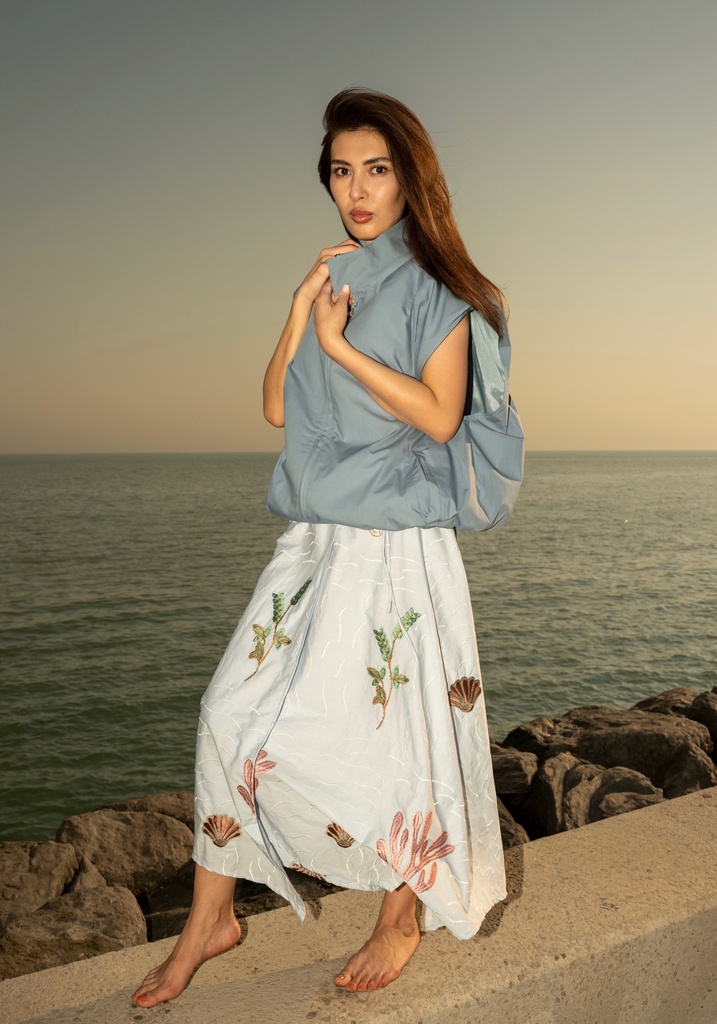S26-D2-01 SEA GARDEN WRAP SKIRT
