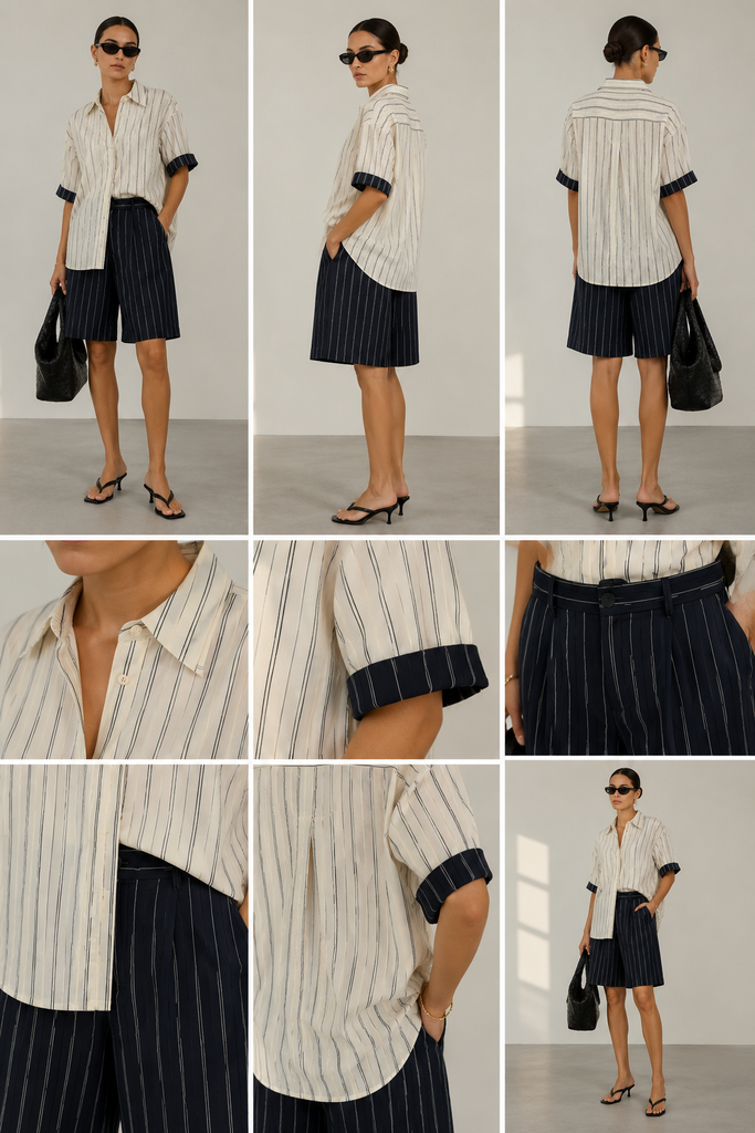 S26-D2-11 BLEND STRIPED SHIRT