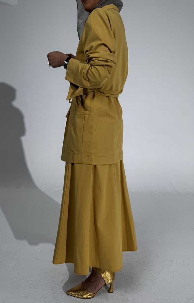 01-BELTED KIMONO (S, MUSTARD)