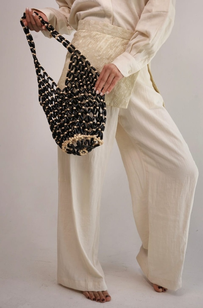 BEADED BUCKET BAG