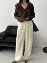06-RUFFLED V-NECK SHIRT