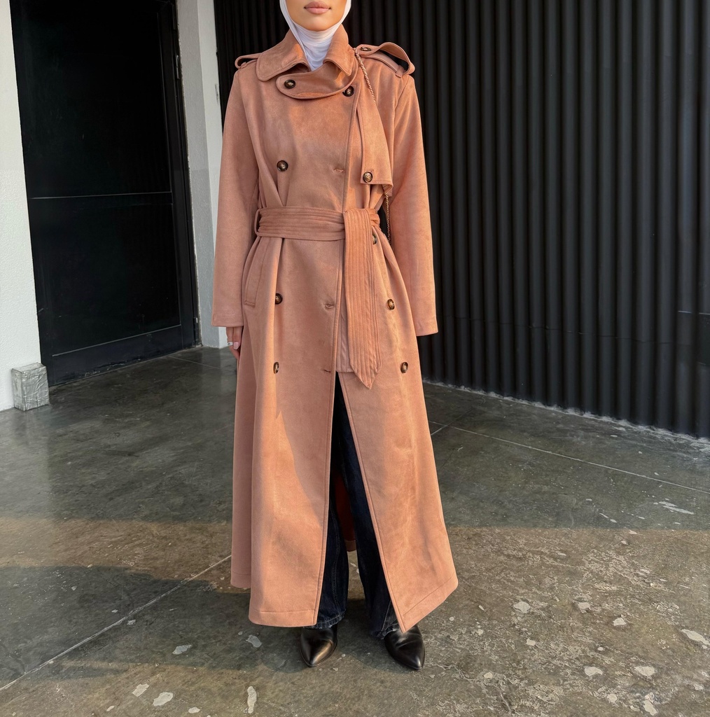 FW-02-SUEDE COAT (DUSTY ROSE)