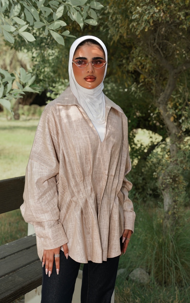 S26-D1-BEIGE LINEN SHIRT