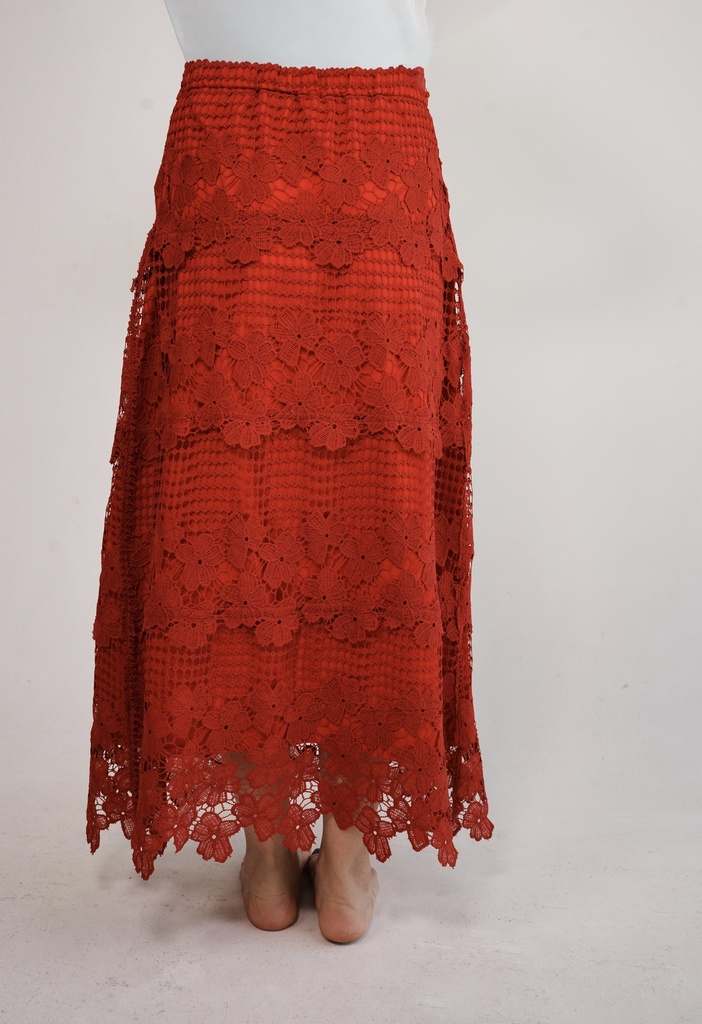 S26-07 DANTEL SKIRT (S, RED)