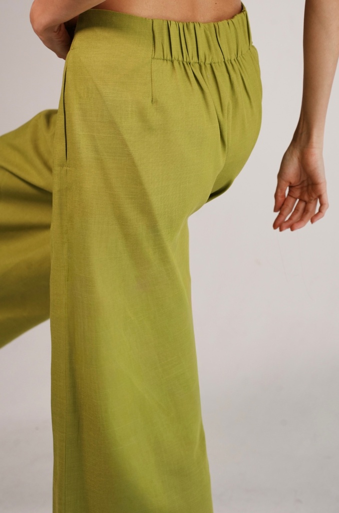 S26-26 LINEN PANTS (S, BLUE)