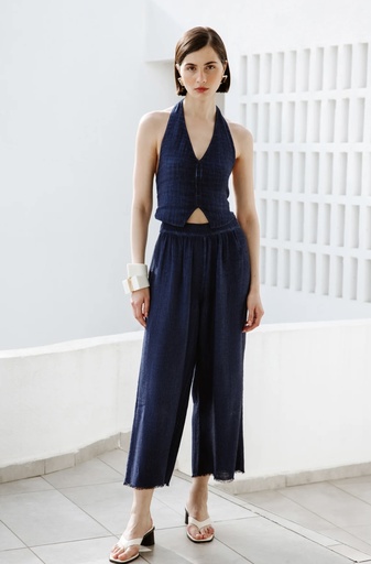 TU-LINEN NAVY PANTS