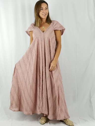 ZOE-JHANA-V NECK MAXI DRESS