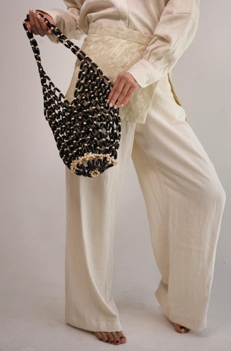 BEADED BUCKET BAG