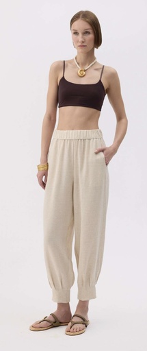 TU-NATURAL LINEN SLOUCHY PANTS