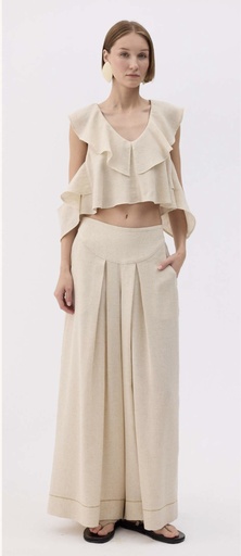 TU-NATURAL LINEN PALAZZO PANTS