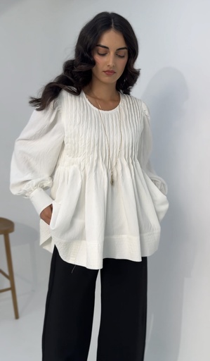 PLEATED LONGSLEEVE BLOUSE