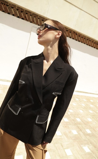 01-CUT OUT DETAILED BLAZER                                                                                                                                                                                                                                                                                                                                                                                                                                         BLAZER