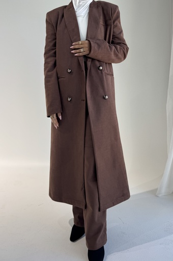 FW-03-SUEDE LONG BLAZER