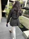 BLACK BACK CHIFFON TWIST BLAZER